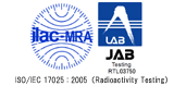 ILAC-MRA ISO17025:2005 JAB certification No.RTL03750 Testing